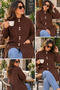 Women's Araboy Winter Angora Soft Stand Collar Stretchy Lycra Pocketed Buttoned Cardigan - 2
