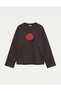 Oversize 100% Cotton 3 Thread Sweatshirt - Tomato