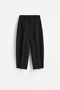 Women's Trousers Barrel Pants Cloutte Pants High Waist Wide Leg Black Fabric Pants - 6