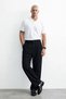 Men's Buttoned Classic Fit Trousers - Black