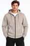 Men's 3 Thread Zipper Hooded Zip-Up Sweat Jacket Winter Soft Inside with Bone-Like Texture - 2