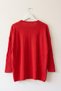 Red Crew Neck Pocketed Double Set Elastic Waist Jacquard Knitwear Top and Bottom Set 62-97 68-70 - 3