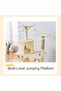 Cat Tree 50in Cat Tower Multi-Level Durable Cat Scratching Post & Cozy Fun Cat Jumping Platform Spac - 4