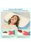 وسادة رقبة من رغوة الذاكرة المرنة، وسادة تقويمية مريحة بتصميم مريح لدعم الرقبة، مثالية للاستخدام على الجانبين - 3