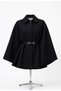Cape Poncho Size 77 with Belt Detail Black