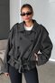 Sophia Oversize Button Detailed Women's Trench Coat Imported Anti-Pilling Cashmere Coat - 4