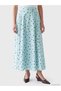 Özmarka New Season Blue Waist Zippered Polka Dot A-Line Skirt - 2
