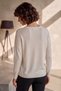 Ecru Square Neck Long Sleeve Slim Glitter Casual Knit Sweater 64 63 - 8