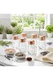 6-Piece Rose Gold Glass Salt and Spice Container Set with Lids - Stylish Design Kitchen Tableware Organizer - 2