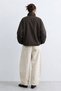 Women's Snap-Closure Stand Collar Jacket - Bitter Brown - 3