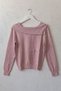 Pink Asymmetrical Collar Long Sleeve Sectioned Piece Knitwear Collared Ribbed Hem Casual Knitwear Sweater 61 60 - 2
