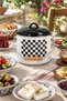 Enamel Bakraç 22 cm 5 Liter Flower Model Milk and Yogurt Pot with Lid and Wooden Handle - 3
