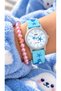 10 Atm Pool Sea Use - Blue Silicone Cord Numbered Children's Wristwatch+Bracelet