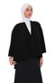 Women's Black Gofre Fabric Skirted Top and Bottom Two-Piece Set - 3
