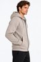 Men's 3 Thread Zipper Hooded Zip-Up Sweat Jacket Winter Soft Inside with Bone-Like Texture - 3