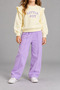 Girl's Little Joy Written Ruffle Tracksuit Set