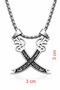 Hz Ali Zülfikar Sword Model Steel Men's Necklace - 3