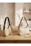 Wicker Weave Bag - Adjustable Leather Strap - Zipper - Women's Bag - 2