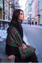 Winter Green Scottish Patterned Plaid Scarf Shoulder Shawl - 4
