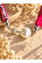 New Style Women's Scarf Necklace with Pearl and Stone Details and Magnets - 3