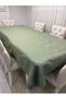 Embroidered Linen Textured Seamless Tablecloth 240X150 - 2