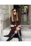 Women's long sleeve front zipper imported crepe dress