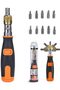 Ratcheting Screwdriver, 10 in 1 Multi-angle Ratchet Screwdriver Professional Tools, 180掳 Multi-angle