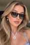 Preva Leopard Pattern Women's Sunglasses Gradient Glass Uv400 Protection - 3