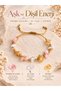 Pink Quartz Moonstone Citrine Real Natural Stone Ladder Closure Adjustable Design Bracelet