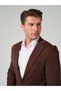 Men's Slim Fit Blazer Jacket Brown - 4