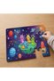 24 Piece Wooden Children's Puzzle with Happy Beasts Design in Space
