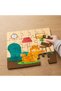 24 Piece Wooden Children's Puzzle with Cute Orange Cat Design
