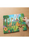 24 Piece Wooden Children's Puzzle with Safari Animals and Happy Kids Design