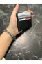 Slim Horizontal Model Black Basic Card Holder 6 Compartments Gift Wallet & Card Holder - 6