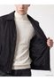 Black Relax Fit Men's Puffer Jacket - 4