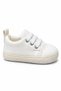 White Lace-Up Fabric Textured Knitted Sole Detailed Soft Sole Unisex Baby Sports Booties Shoes (4-12 Months / 18-19 Number) - Lnc-5206 - 6