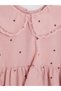 Pink Peter Pan Collar Polka Dot Girls' Dress - 3