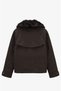 Bitter Brown Fur Collar Detailed Nubuck Biker Coat - 3