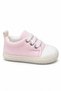 Pink Lace-Up Fabric Textured Knitted Sole Detailed Soft Sole Baby Girl Sports Booties Shoes (4-12 Months / 18-19 Number) - Lnc-5206 - 6