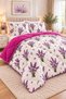 New Veloria Cotton Patterned Double-Sided Wellsoft Double Size Quilt - Pillowcase Set - 2