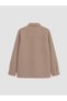 Beige Regular Fit Men's Cashmere Shirt Jacket - 6