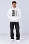 Palestine Themed Printed Oversize Hoodie Unisex Hooded Sweatshirt Black White - 3