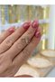 Adjustable Gold Zircon Stone V Ring