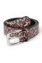 Women Animal Print Bin Buckle Belt, Multicolor
