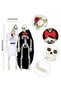 16" Skeleton Couple Decorations, Scary Skeleton Bride and Groom Full Body Realistic Human Bones with Posable Joints Plastic Skeleton(Bride) - 2