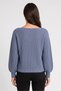 Women Boat Neck Knitted Sweater, Blue - 4
