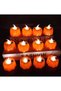 12 Pack Pumpkin Tealights Candles with Spider Web Decor, LED Pumpkin Lights - 5