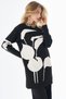 Abstract Pattern Knitwear Tunic Black