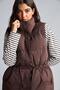 Regular Fit Belted Lace-Up Puffer Vest (26 Au)