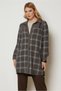 Shirt Collar Plaid Tunic 47116